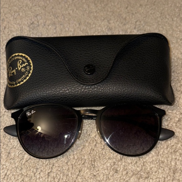 Ray-Ban Erika Metal Black Sunglasses with Case - Picture 1 of 4